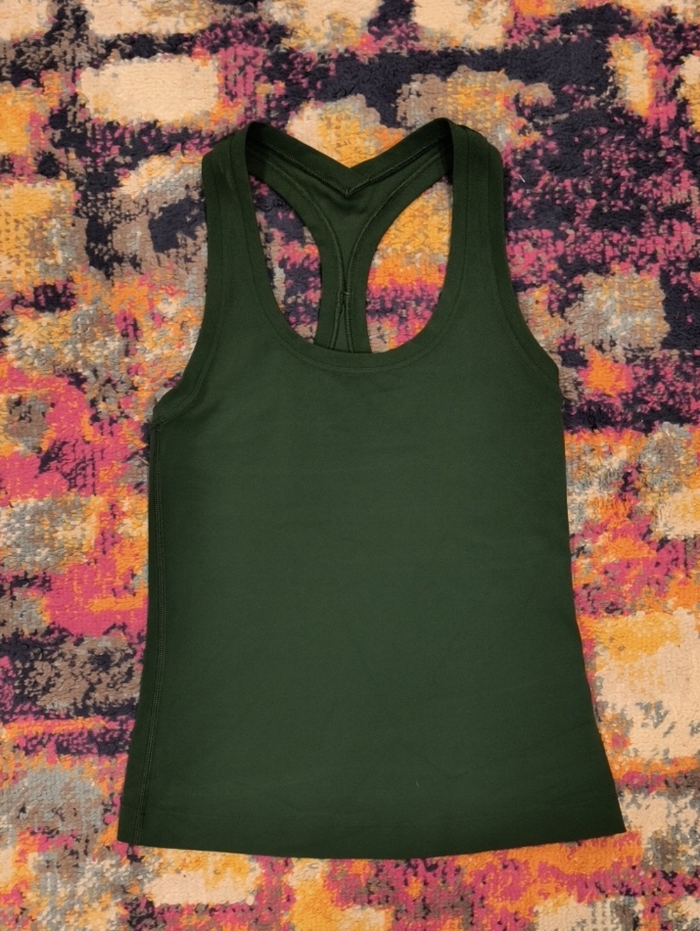 EUC Lululemon Women’s Dark Green Racerback Tank Top Sporty Athleisure